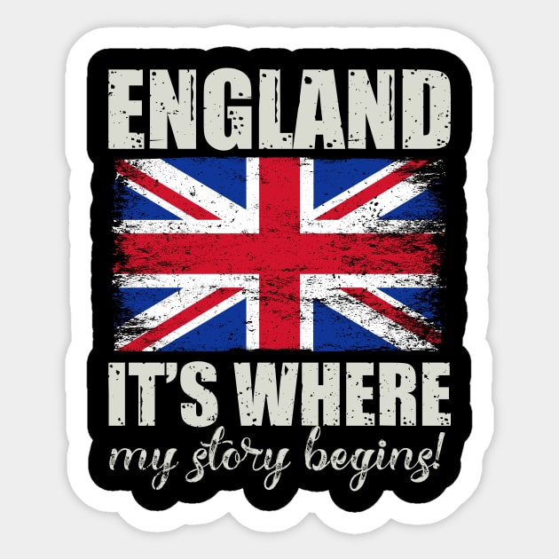 Proud England patriotic cool gift Sticker by Albatross